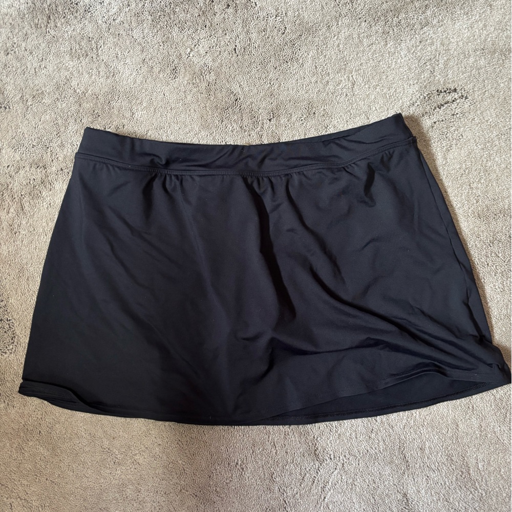 Lands' End Black Swim Skort
